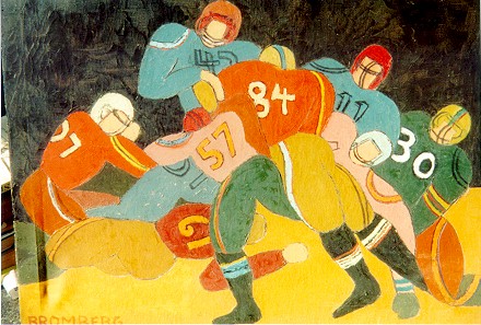 Miriam Bromberg, Football Oil Painting