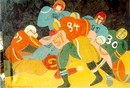 Miriam Bromberg, Football Oil Painting