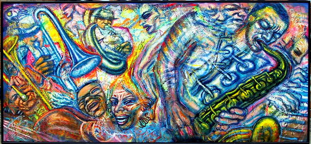 Alejandro Romero Large Oil Painting, Wind