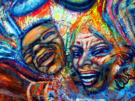 Alejandro Romero Large Oil Painting, Wind