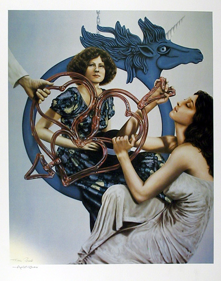 Robert Anderson S/N Lithograph, Blue Pegasus