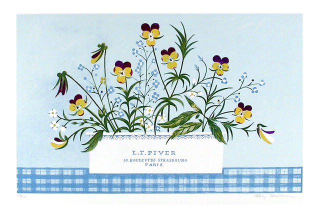 Mary Faulconer Flower Still Life, Lithograph