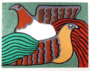 Victor Delfin S/N Serigraph Print, Hens