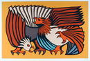 Victor Delfin Serigraph Fighting Cocks Peruvian