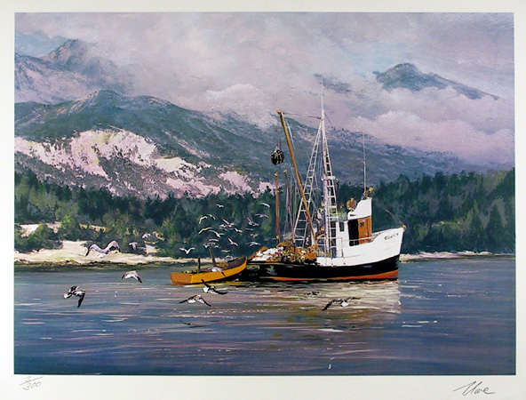 Uwe Werner S/N Print, Sailing, A Short Break