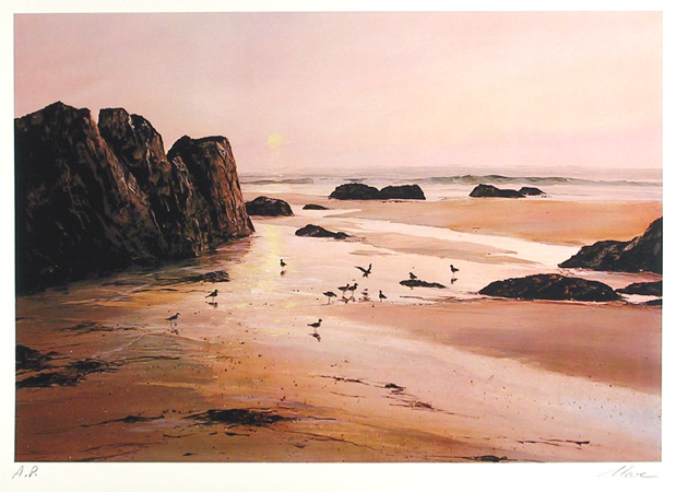 Uwe Werner S/N Serigraph, Beach Sunset