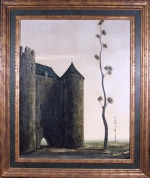 Alvaro Guillot Oil Painting 1963, French Castle