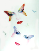 Pater Sato S/N Lithogaph Print, Butterflies,
