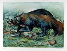 Everett Hibbard S/N Wildlife Print, Wolverine