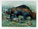 Everett Hibbard S/N Wildlife Print, Wolverine