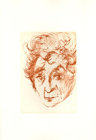 Salvador Dali Etching, Marc Chagall Portrait