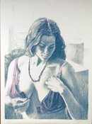 John Hardy S/N Lithograph, Brassiere Nude