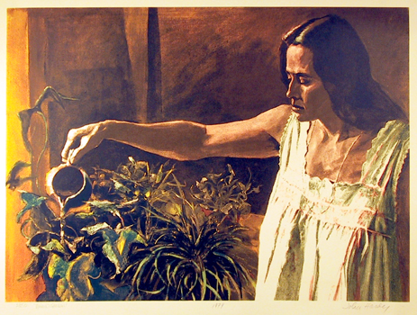 John Hardy S/N Lithgraph Print, Window garden