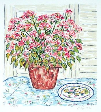 B. Hyman S/N Floral Print, Flower Pot