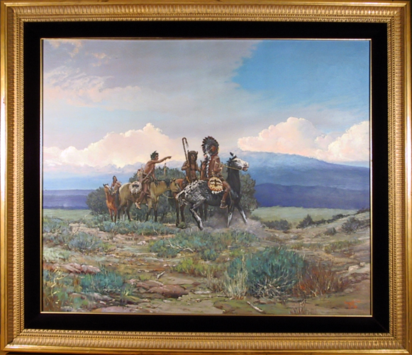 Noel Dagget, Large Oil Painting, Western Indian Art