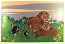 Russ Elliott S/N Serigraph, Lions