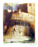 A. Sandler, S/N Lithograph, Kids Playing
