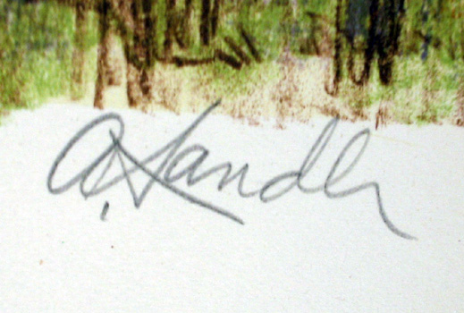 A. Sandler, S/N Lithograph, Kids Playing