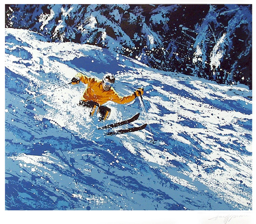 Harry Schaare S/N Lithograph, Skiier