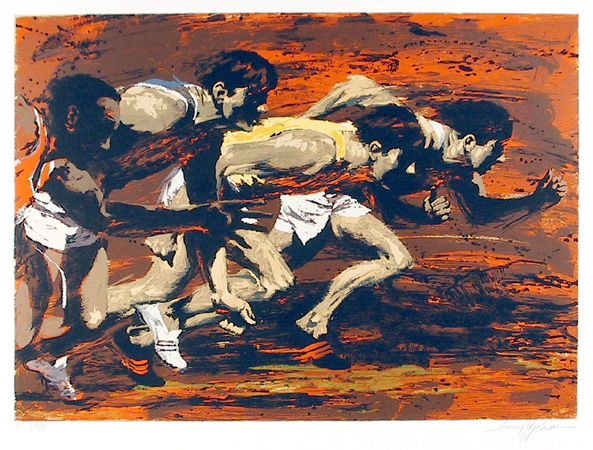 Harry Schaare S/N Serigraph, Track Runners