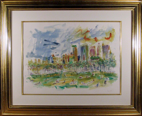 Wayne Ensrud Watercolor Painting, Central Park