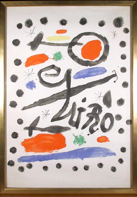 Joan Miro Signed Lithograph, Exhibition Sala