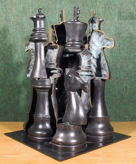 Arman Bronze Chess Sculpture, Signed & Numbered