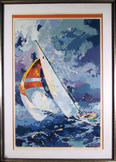 Wayland Moore S/N Framed Serigraph, Sailing