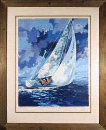 Wayland Moore S/N Lithograph, Sailing