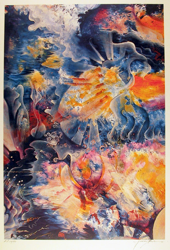 Isaac Abrams S/N Lithograph, Fire & Ice