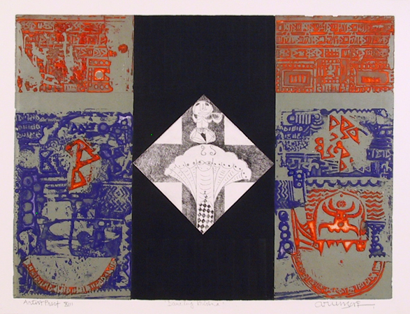 Arun Bose S/N Indian Etching, Dancing Krishna