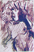 Lloyd Fertig Signed Silkscreen print, Nude