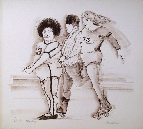 Marcia Marx S/N Lithograph, Roller Derby