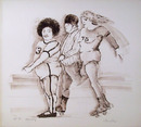 Marcia Marx S/N Lithograph, Roller Derby