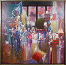 Benjamin Silva Acrylic Painting, Machine Men