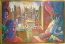 Benjamin Silva Brazilian Painting Three Figures