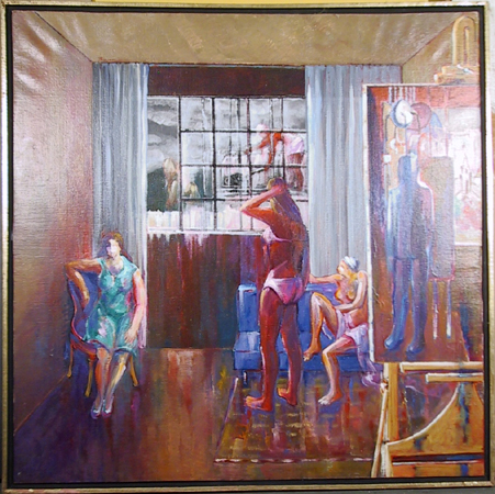 Benjamin Silva Acrylic Painting, Studio