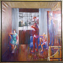 Benjamin Silva Acrylic Painting, Studio