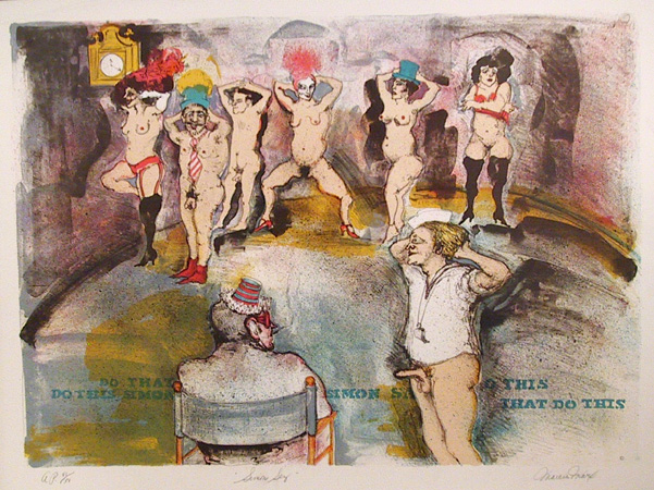 Marcia Marx S/N Lithograph, Simon Sez