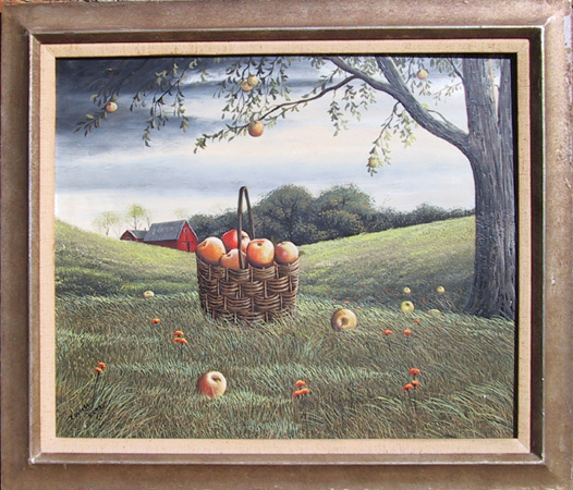 Thomas Kerry Oil Painting, Basket of Apples