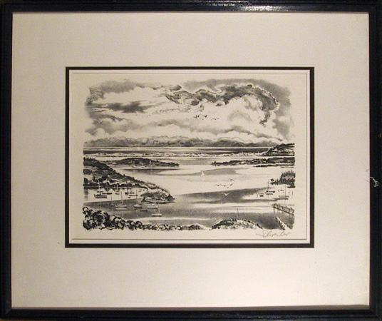 Georges Schreiber Signed Lithograph, Clam Point