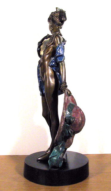 R. Shiloh Bronze Sculpture, Girl holding a