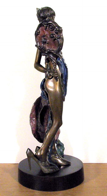 R. Shiloh Bronze Sculpture, Girl holding a
