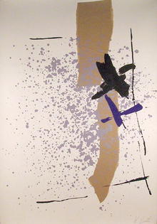Kikou Saito, Acrylic & Collage on Silkscreen,