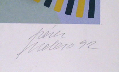 Perez Melero Silkscreen, OP Art, Barro