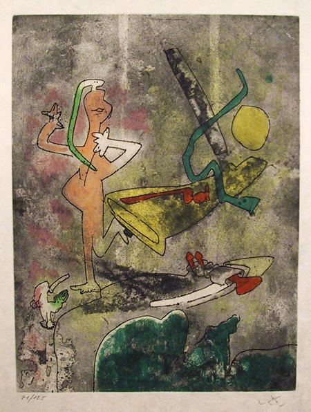 Roberto Matta S/N Etching, Centre Neouds