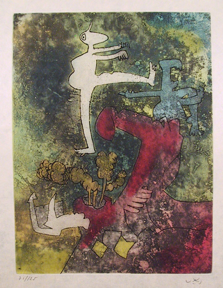 Roberto Matta S/N Etching, Centre Neouds