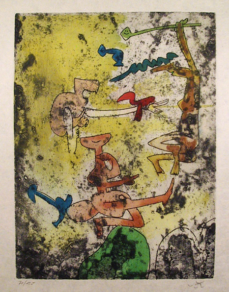 Roberto Matta S/N Etching, Centre Neouds