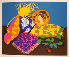 Hunt Slonem S/N Serigraph, Anthurium