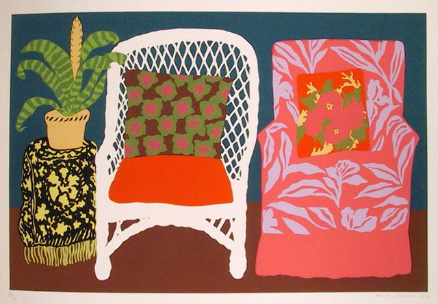 Hunt Slonem S/N Serigraph Print, Bromilliad